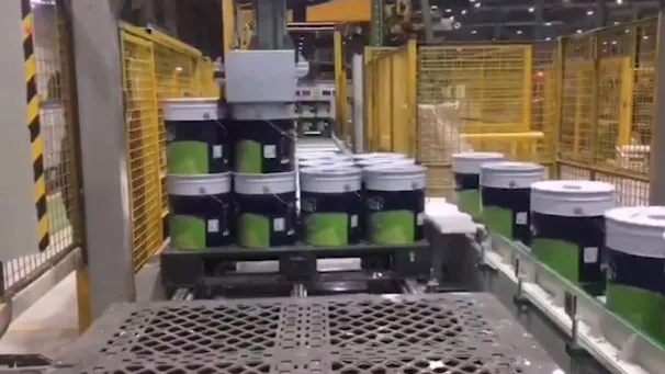 Automatic Loading and Strapping for Chemical Barrels
