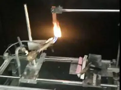 Video on flame retardant PET strap tests